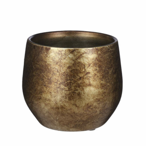 Obal kulatý OLIVER keramika zlatá 16cm