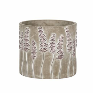Obal kulatý SAULT 1-01WP keramika dekor květ fialovo-hnědá 13,5cm