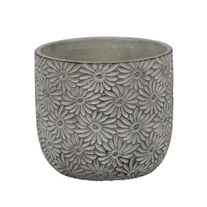 Obal květy MADEIRA 1-01G keramika šedá 14cm