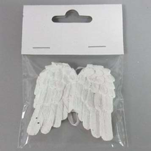 Ozdoba křídla andělská polyresinová bílá 5,5cm