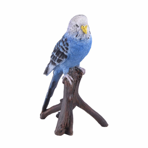 Papoušek/andulka na větvi polyresin
