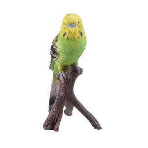 Papoušek/andulka na větvi polyresin