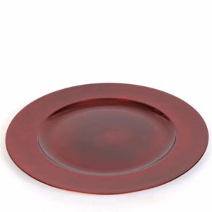 Plastový talíř kulatý MILA 25cm červený