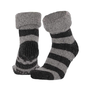 Ponožky dámské černé s proužkem vel.35-38 vlna