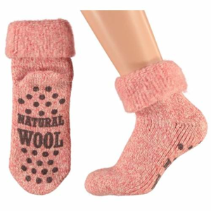 Ponožky dámské vel.35-38 vlna růžová