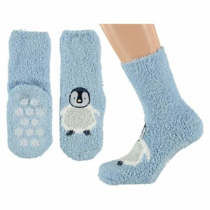 Ponožky dětské tučňák 3D vel.23-26 světle modrá
