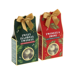 Pralinky čokoládové v krabičce s vánočním motivem mix 100g