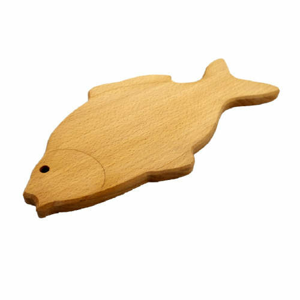 Prkénko kuchyňské tvar kapr dřevo přírodní 30cm