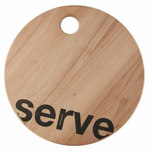 Prkénko servírovací kulaté Serve LOFT dřevo S&P