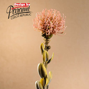 Protea řezaná umělá růžová 61cm