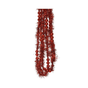 Řetěz vánoční s kuličkami červený 20mmx2m