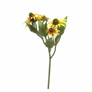 Rudbekie BECKS řezaná umělá 5 květů žlutá 50cm
