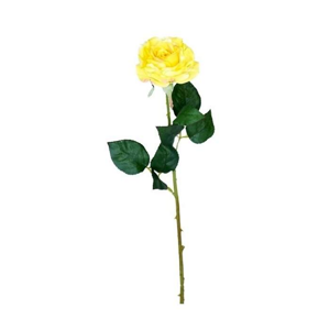 Růže DIAMOND řezaná umělá žlutá 52cm