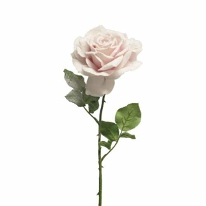Růže MASSONA řezaná umělá zasněžená růžová 67cm