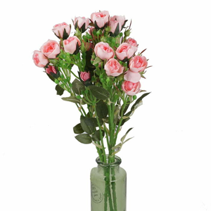 Růže mnohokvětá řezaná umělá 45cm růžová