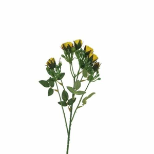 Růže polyantka řezaná umělá žlutá 45cm