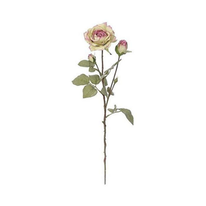 Růže řezaná umělá 2 květy mauve 61cm