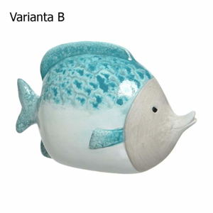 Ryba keramická 15-19,5cm bílo-modrá mix tvarů B