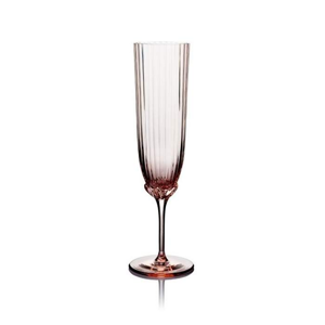 Sklenice na šampaňské skleněná SAKURA sv.růžová 225ml, 2ks