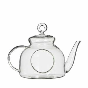 Svícen na čajovku skleněná čajová konvice 14cm