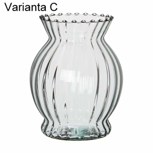 Svícen nebo váza skleněná HELGA 16cm mix tvarů C