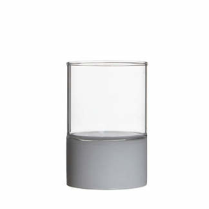 Svícen YENTL sklo bílá 10cm