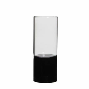 Svícen YENTL sklo černá 21,5cm