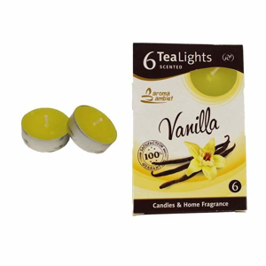 Svíčka čajová vonná Tea Lights 6ks Vanilla
