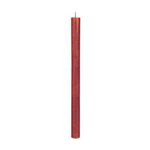 Svíčka dlouhá RUSTIC metalická červená 29cm