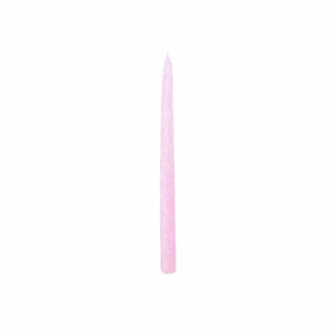 Svíčka kónická drápaná perleť růžová 29cm