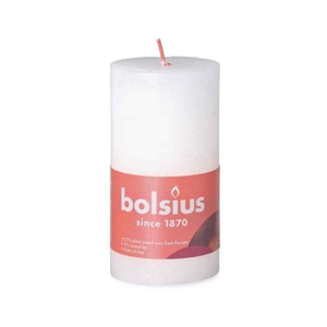 Svíčka válcová RUSTIC SHINE BOLSIUS bílá 13cm