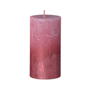 Svíčka válcová RUSTIC SUNSET BOLSIUS růžovo-červená 13cm