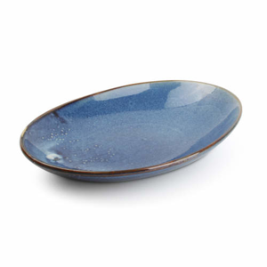 Talíř hluboký NOVA porcelán oválný modrý 30cm