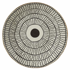 Talíř keramický kulatý JONN 21cm bílo-černý mix motivů obdélníčky