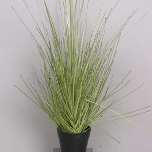 Tráva hrnková umělá zeleno-bílá 45cm