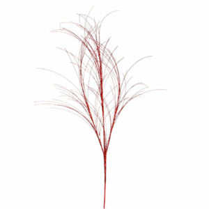 Tráva umělá s glitry červená 100cm