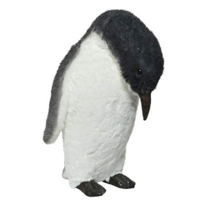 Tučňák stojící pěnový 48,5-59cm bílo-šedý mix tvarů tučňák se skloněnou hlavou