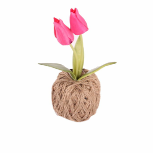 Tulipán BOBBIN v klubku umělý červený 18cm