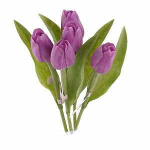 Tulipán řezaný umělý 40cm světle fialový