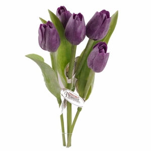 Tulipán řezaný umělý 40cm tmavě fialový