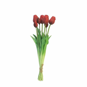 Tulipán SALLY svazek umělý 7ks červený 47cm