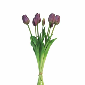 Tulipán SALLY svazek umělý 7ks lilková 47cm
