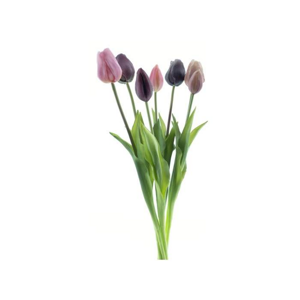 Tulipán SALLY svazek umělý mauve mix 7ks