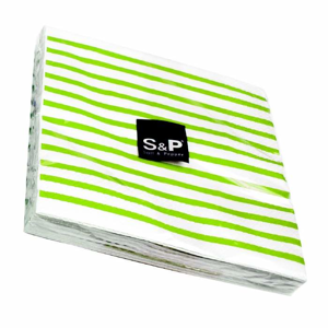 Ubrousky zelené pruhy papír S&P