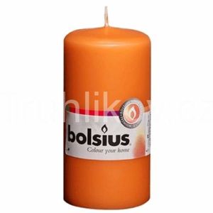 Válcová svíčka 12cm BOLSIUS oranžová