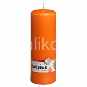 Válcová svíčka 20cm BOLSIUS oranžová