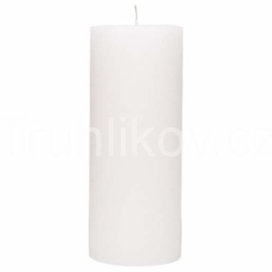 Válcová svíčka 25cm RUSTIC bílá