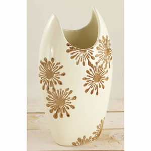 Váza atyp dekor sedmikrásky keramika 40cm