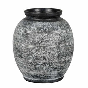 Váza GIRONA 1-10Z keramika černá 35cm