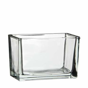 Váza hranatá LOTTY sklo 15,5cm